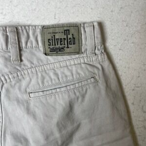 Levi's SilverTab Chino Shorts Mens 32 Beige Cut Off Raw Hem Twill